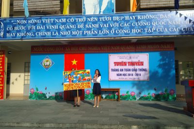 Trường THCS Lương Thế Vinh tổ chức buổi tuyên truyền “Tháng an toàn giao thông năm 2018”