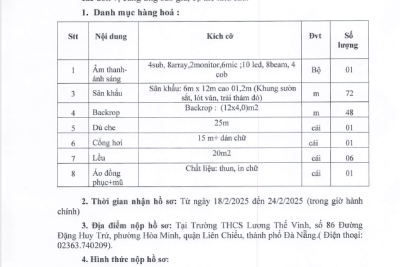 BÁO GIÁ DỰ TOÁN HỘI TRẠI